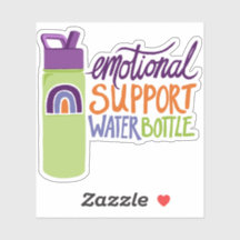 Emotionele ondersteuning Water Fles Vinyl Sticker
