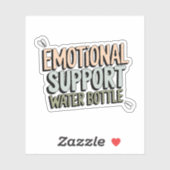 Emotionele ondersteuning Waterfles Vinyl Sticker (Vel)