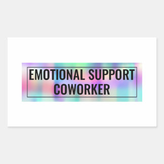 Emotionele ondersteuningsmedewerker rechthoekige sticker