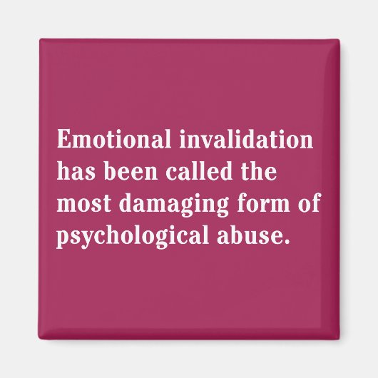 Emotionele ongeldigverklaring is genoemd ... magneet (Voorkant)