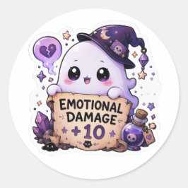 Emotionele Schade +10 Schattige Geest RPG Sticker