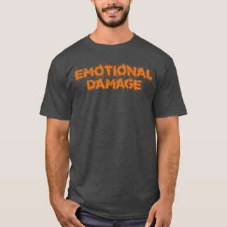 Emotionele schade Oranje tekst T-shirt