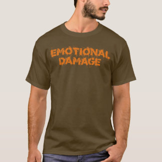 Emotionele schade  Oranje tekst T-shirt