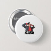 Emotionele schade ronde button 5,7 cm (Voorkant /achterkant)