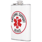 Emotionele steun apparaat Vinyl verpakt kolf Heupfles (Links)