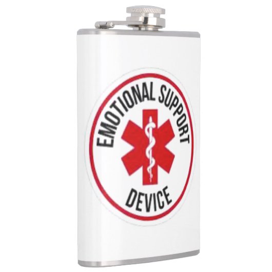 Emotionele steun apparaat Vinyl verpakt kolf Heupfles (Rechts)