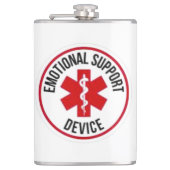 Emotionele steun apparaat Vinyl verpakt kolf Heupfles (Voorkant)