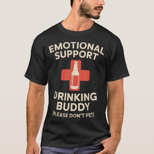 Emotionele steun Drink buddy T-shirt (Voorkant)
