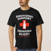 Emotionele steun drinkmaat Fun T-shirt over bier (Voorkant)