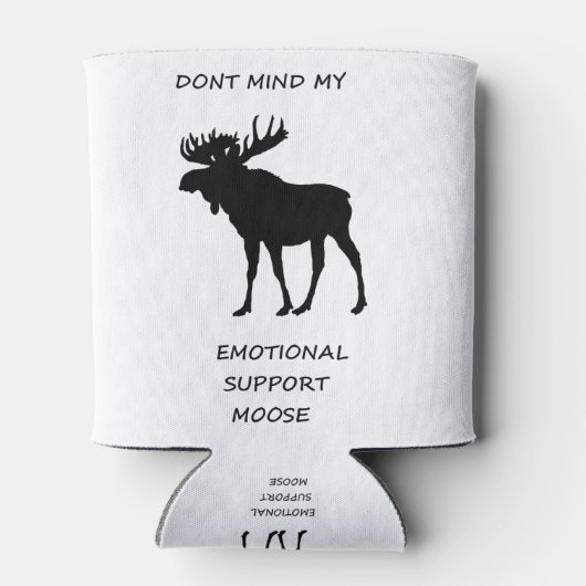 Emotionele steun eland blikjeskoeler (Achterkant)