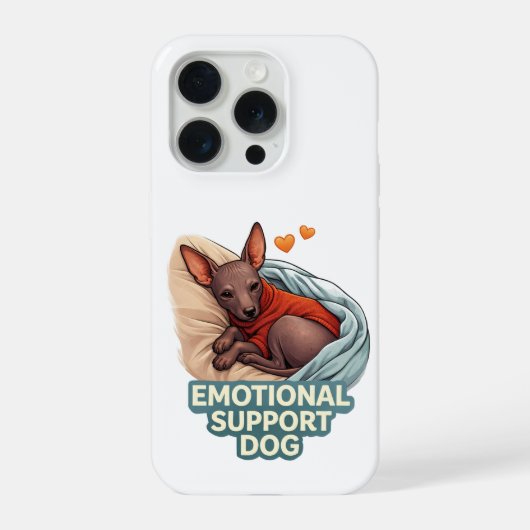 Emotionele steun hond Xoloitzcuintli iPhone Hoesje (Achterkant)