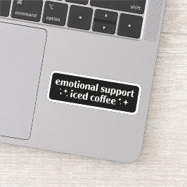 Emotionele steun ijskoffie sticker