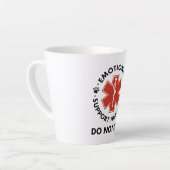 Emotionele steun man niet huisdier latte mok (Linkerhoek)