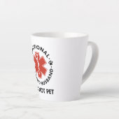 Emotionele steun man niet huisdier latte mok (Rechterhoek)