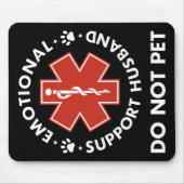 Emotionele steun man niet huisdier muismat (Voorkant)