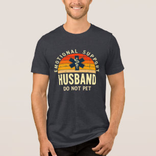 Emotionele steun man - niet huisdier plezier Tri-Blend shirt