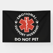 Emotionele steun man niet huisdier spandoek (Horizontaal)