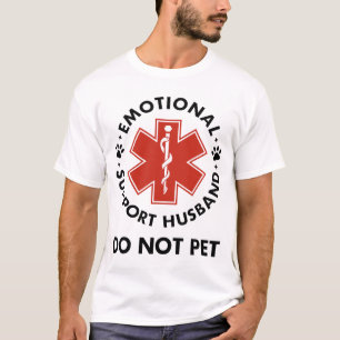Emotionele steun man niet huisdier t-shirt