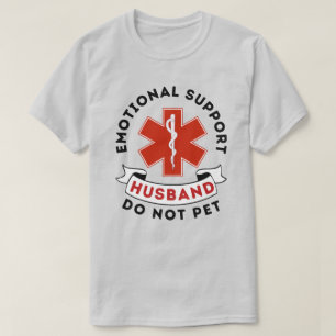 Emotionele steun man niet huisdier t-shirt