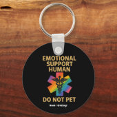 Emotionele steun Menselijke Huisdier niet grappig Sleutelhanger (Voorkant)