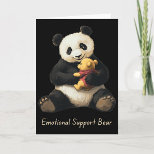 Emotionele steun panda beer die een knuffelbeer va kaart