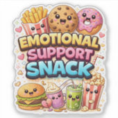 Emotionele Steun Snack op maat gesneden vinyl stic Sticker (Voorkant)