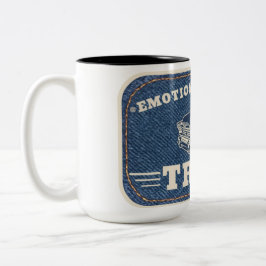 Emotionele Steun Truck Vintage Patch Ontwerp Tweekleurige Koffiemok