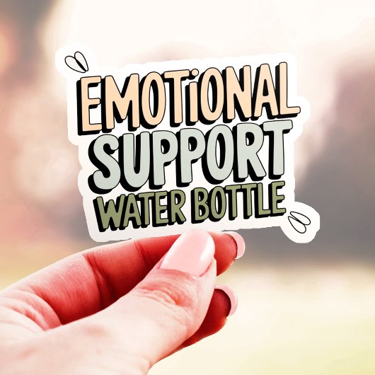 Emotionele Steun Waterfles Vinyl Sticker