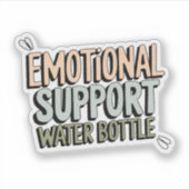 Emotionele Steun Waterfles Vinyl Sticker (Voorkant)