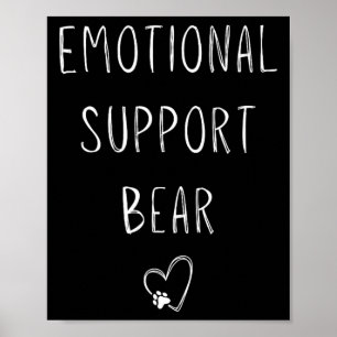 Emotionele Steunbeer! Hartpootafdruk Wrap Knuffels Poster