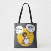 Emotionele steunkat grappig tote bag (Voorkant)