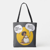 Emotionele steunkat grappig tote bag (Achterkant)