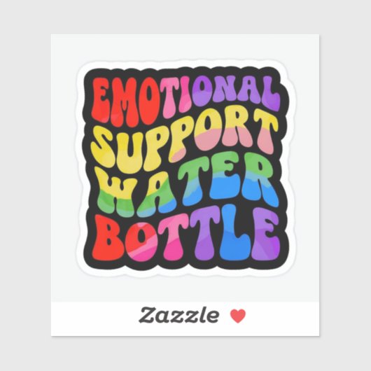 emotionele steunwaterfles sticker (Vel)
