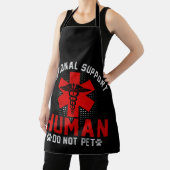 Emotionele support: mens kan geen huiswerk doen schort (Insitu)