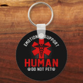 Emotionele support: mens kan geen huiswerk doen sleutelhanger (Voorkant)