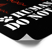 Emotionele support: mens kan niet eten - service poster (Hoek)