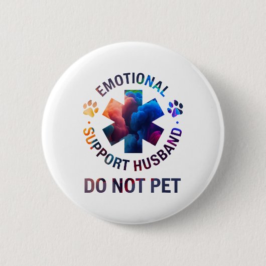 Emotionele support niet afspelen ronde button 5,7 cm (Voorkant)