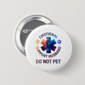 Emotionele support niet afspelen ronde button 5,7 cm (Voorkant /achterkant)