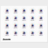 Emotionele support niet afspelen ronde sticker (Vel)
