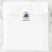 Emotionele support niet afspelen ronde sticker (Tas)