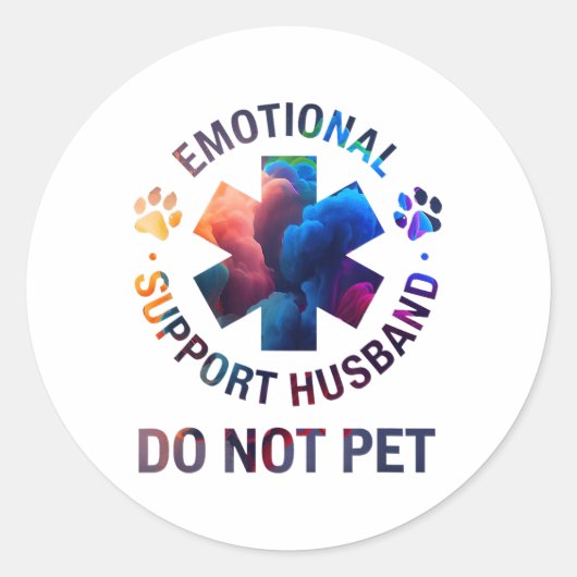 Emotionele support niet afspelen ronde sticker (Voorkant)