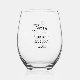 Emotionele support wijnglas zonder voet