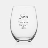 Emotionele support wijnglas zonder voet (Achterkant)