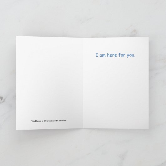 Emotionele teddy kaart (Binnen)