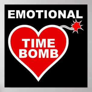 Emotionele Tijdbom Grappig Poster Bord