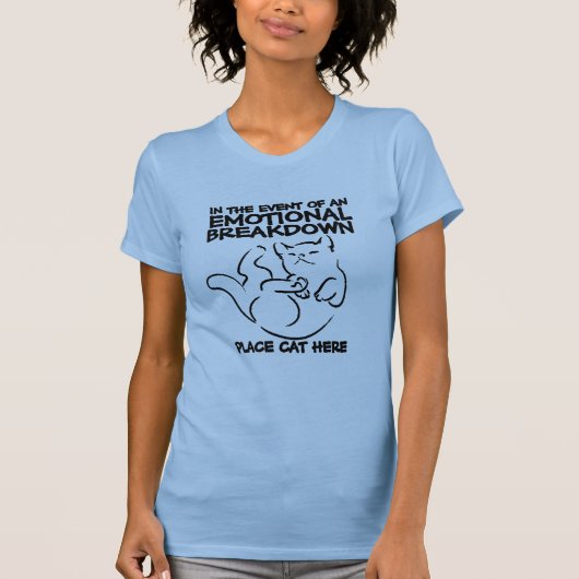 Emotionele uitsplitsing Cat T-shirt (Voorkant)