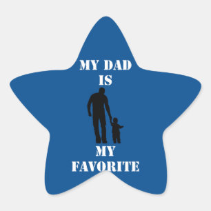 Emotionele vaderdag cadeau trendy T-shirt Ster Sticker