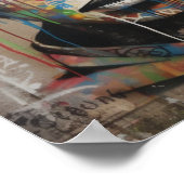 Emotionless Women's Face Graffiti Art Poster (Hoek)