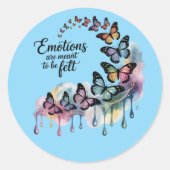 Emotions Are Meant to Be Felt – Butterfly Sticker (Voorkant)