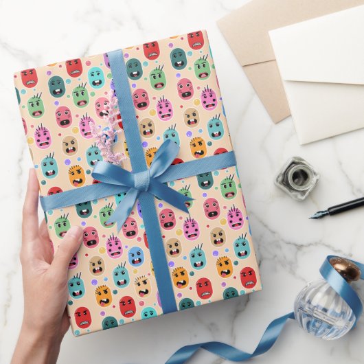 Emotions Colorful Faces Cadeaupapier (Geschenken)